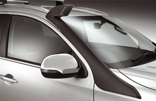 Snorkel accessory on a Mitsubishi